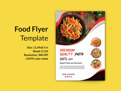 Restaurant food flyer template