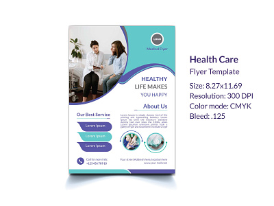Medical Health Care Flyer template advertising brand identity design branding flyer business promotion clinic creative dental doctor flyer template healthcare hospital medical medicine modern pharmaceutical pharmacy professional surgery treatment