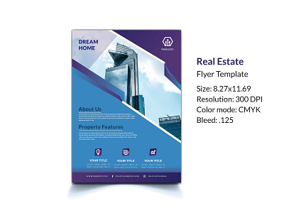Real Estate flyer template floor