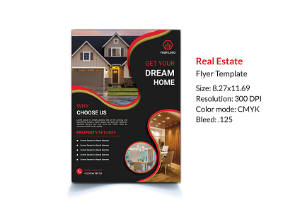 Real estate flyer template sell