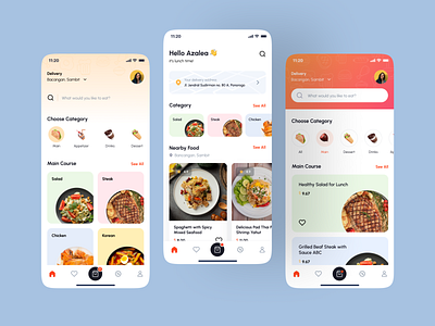 Foodie : Food Delivery App Concept 3d animation branding design dribbble best shot figma food foodie graphic design illustration logo motion graphics typography ui ux vector