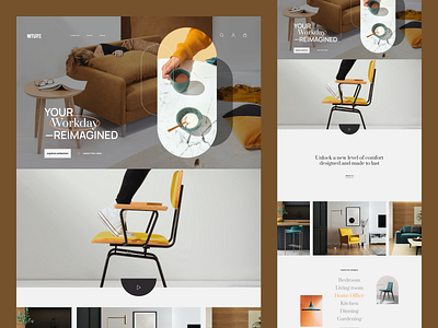Niture - The Furniture Website branding chair design dribbble best shot figma furniture logo table ux vector