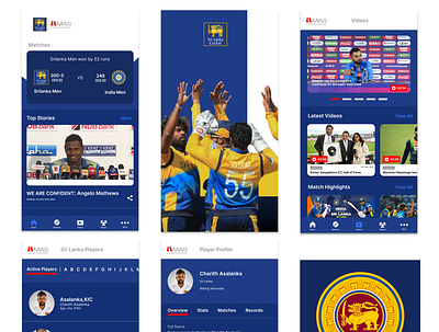 UI UX Design for Sri Lanka Cricket Mobile Application. app cricket design figma mobile application ui ux