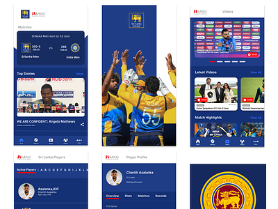 UI UX Design for Sri Lanka Cricket Mobile Application.