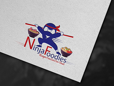 Ninja Foodies ( Logo Design ) 3d animation brand design branding design graphic design illustration logo logodesign motion graphics ui ux vector