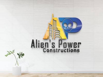 Aliens Power Constructions (logo design) 3d animation brand design branding design graphic design illustration logo logodesign motion graphics ui vector