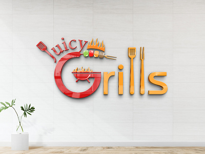 Juicy Grill (Logo Design) brand design branding design graphic design illustration logo logodesign ui ux vector