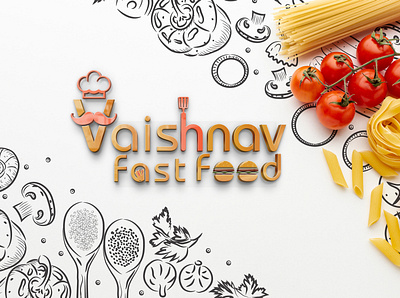 Vaishanav Fast Food (Logo Design) 3d animation brand design branding design graphic design illustration logo logodesign motion graphics ui ux vector