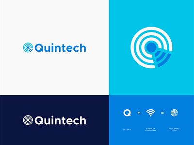 Quintech | Modern Logo | Tech Logo brandidentity branding conept creative logo flat logo graphic design icon logo minimal modern logo tech logo technology logo vector