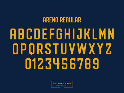 Areno Regular block type branding sport typography