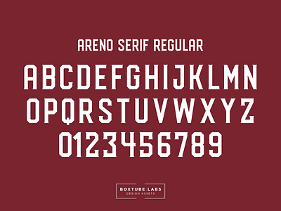 Areno Serif Regular block type branding sport typography