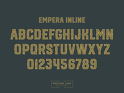 Empera Inline block type branding sport typography