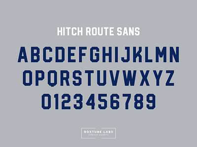 Hitch Route Sans block type branding sport typography