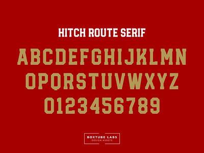 Hitch Route Serif block type branding sport typography