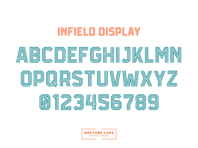 Infield Display block type branding sport typography