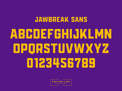 Jawbreak Sans block type branding sport typography