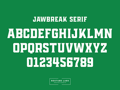 Jawbreak Serif block type branding sport typography