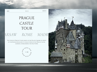 Prague castle tour castle design travel ui web