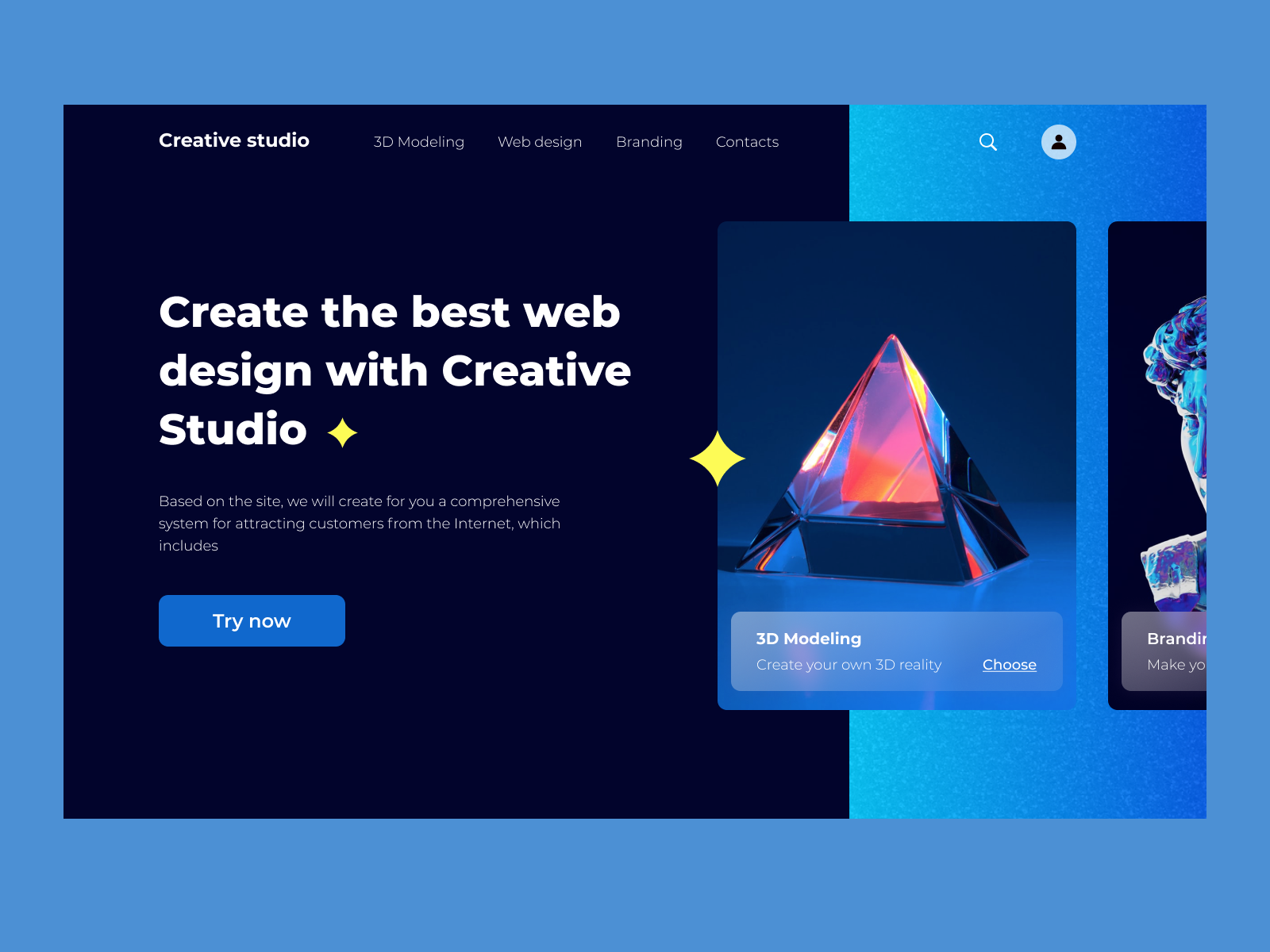 Creative studio by Anna Hotvianskaia on Dribbble