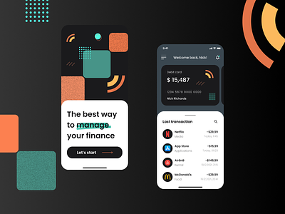 Mobile Banking App app bank bank app banking budget card credit card debit card finance finance app fintech ios mobile money money app online bank pay transfer ui wallet