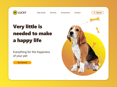 Online Store Of Goods For Dogs design ui ux web