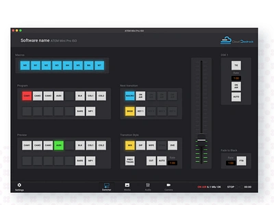 ATEM control software design software ui ux