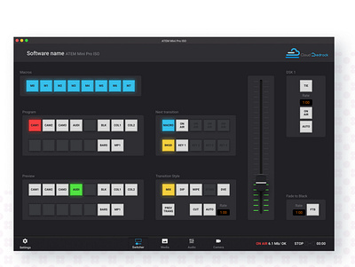 ATEM control software design software ui ux