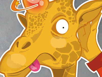 Stickers Girafe illustration illustrator