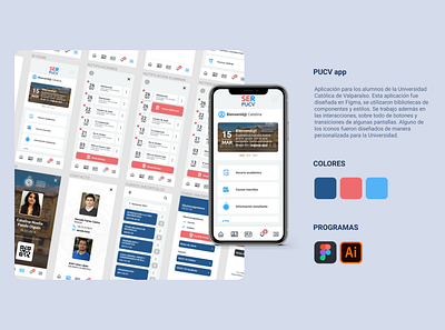 PUCV App app design ui