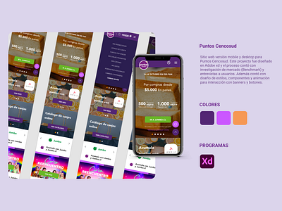 Web mobile Puntos Cencosud