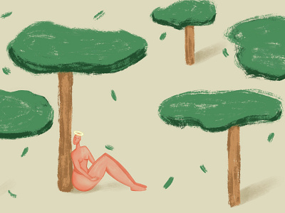 Human and trees art artworks character design dribbblers forest human illustration nature spirituality trees