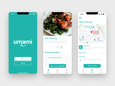 Umami | Food Service app branding design food logo service ui