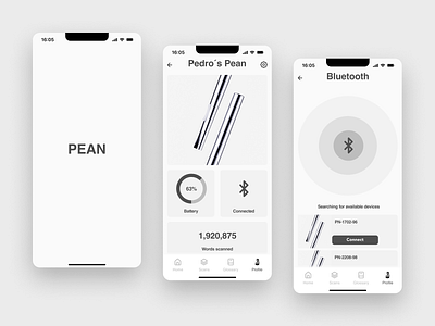 PEAN | Scanning device 3d app brandi design smart ui ux