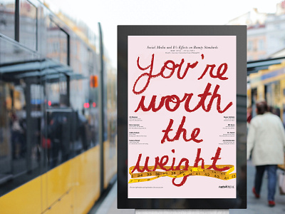 "You're worth the weight" Body Positive Symposium Poster branding design graphic design illustration minimal typography