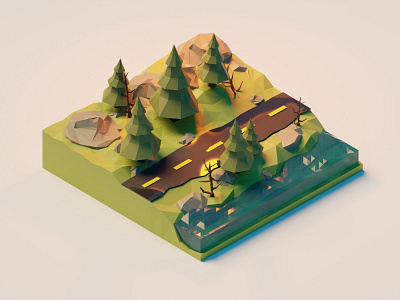 The Forest 3d design graphic design illustration