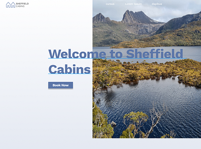 Sheffield Cabins - Hero Section branding design flat minimal typography web website