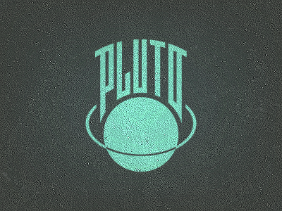 Pluto Logo astronomy cosmos custom type experimental grid handlettering logo planet pluto type typography vector