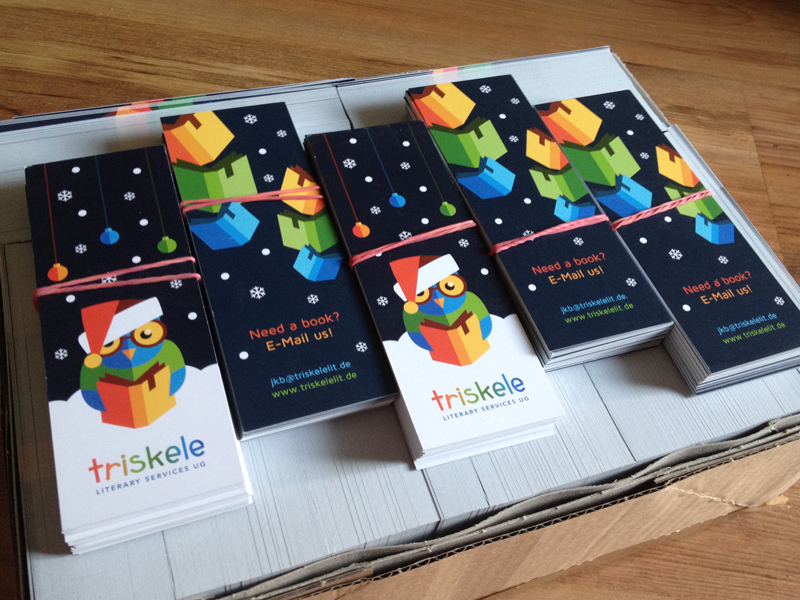 Triskele xmas Bookmarks triskele logo owl education book bookmark branding xmas snow print offset christmas