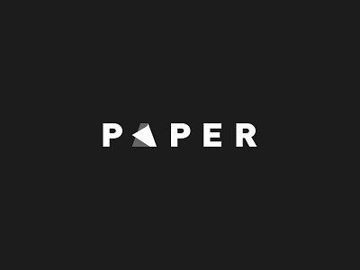 Paper branding folded grid icon logo logotype mark paper sheet simple vector word