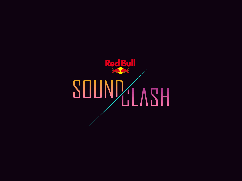 Soundclash battle branding custom event grid lettering logo music redbull type vector