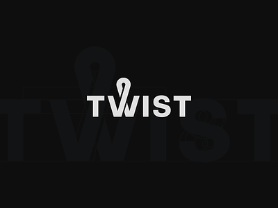 Twist branding custom grid lettering logo logotype twist twisted type vector