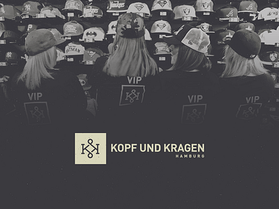 Kopf und Kragen branding fashion grid hamburg kk logo monogram store vector