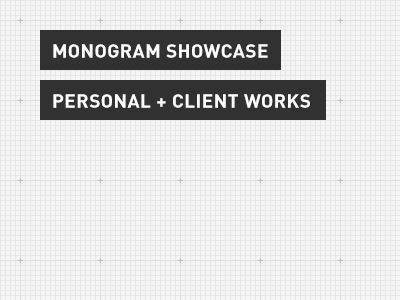 Monogram Showcase behance branding custom type gif grid lettering logo logos mark monogram selection vector