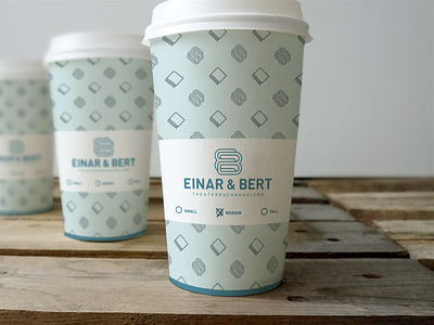 EB Coffee Cups coffee corporate cup eb grid identity logo monogram pattern print vector