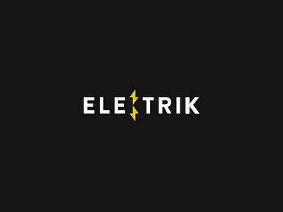 Elektrik bolt branding electric electricity elektrik k lightning logo logotype mark negative space plug