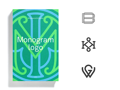 Monogram Logo Book book branding initials letter logo mark monogram print publication