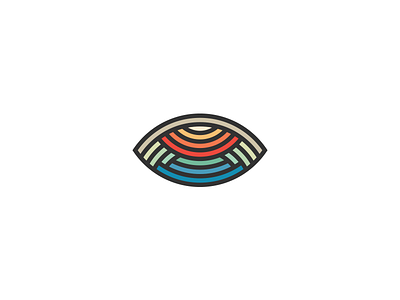 Eye for nature branding colorful eye grid icon illustration lineart logo nature sea sun symbol