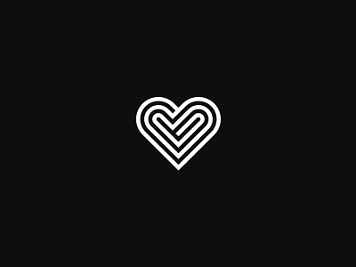 Heart branding construction grid heart icon lineart logo love mark vector