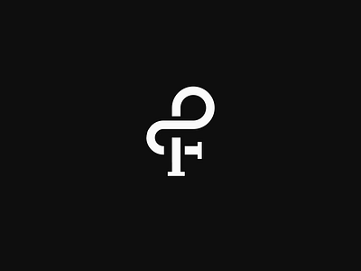 FP Monogram fp grid icon initials letter logo monogram name serifs symbol twisted vector