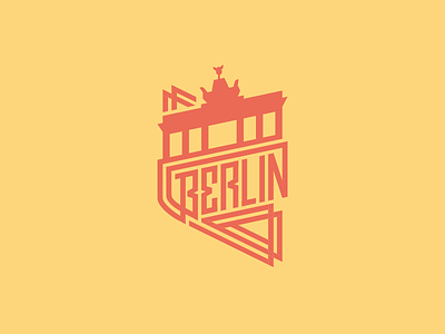 Berlin Badge badge berlin brandenburger city custom type handlettering illustration lettering logo stamp symbol tor